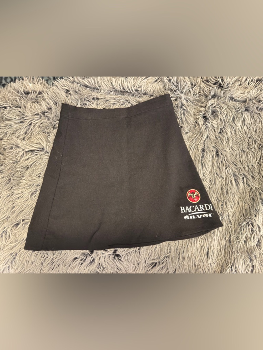Bacardí Silver Black Logo Mini Skort, nightclub, bartender juniors M or W-Small
